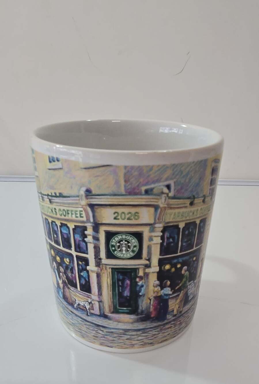 Starbucks Barista 2001 Coffee Mug 2026 Storefront Cobblestone Village Scene